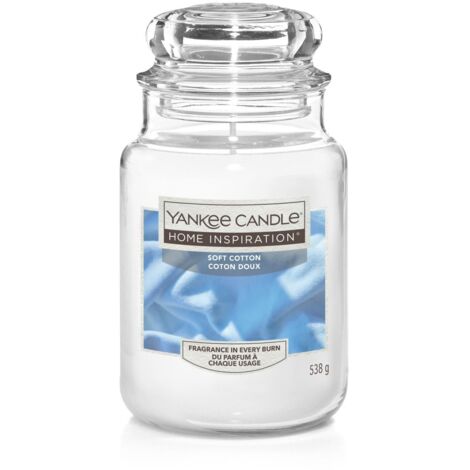 Yankee Candle Duftkerze Großes Glas Soft Cotton 538 g weiß Duft Kerze Duftkerzen