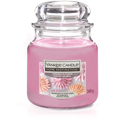 Yankee Candle Duftkerze Mittleres Glas Sugared Blossom 340 g rosa Duft Kerze