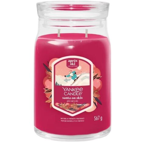 Yankee Candle - Grande bougie Père Noël à skis