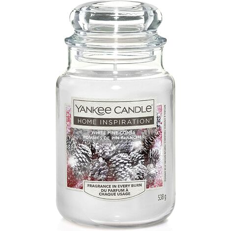 MARCO PAUL Yankee Candle-Home Inspiration Jar, White pine cone Fragrance ,Large Jar