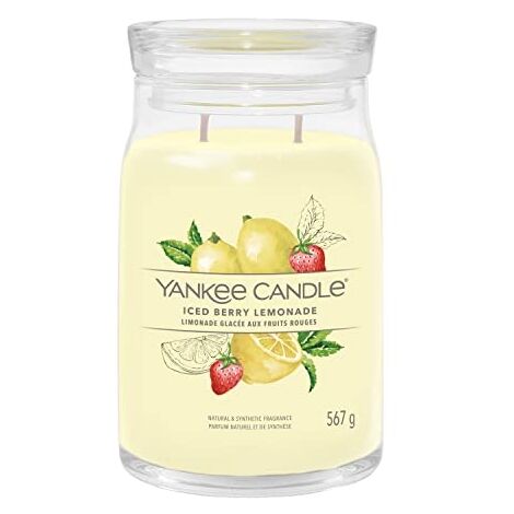 YANKEE CANDLE ICED BERRY LEMONADE BOUGIE EN CIRE CYLINDRE PAMPLEMOUSSE, CITRON, POMELO JAUNE 1 PIÈCE(S) (1629983E)