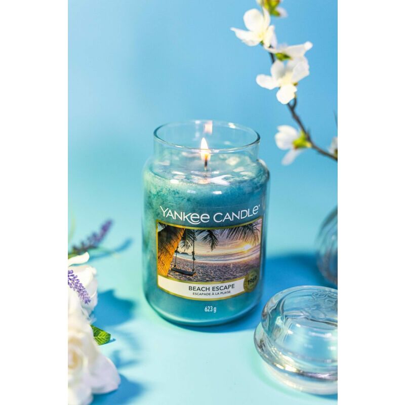 Image of Yankee Candle Scented Candle Beach Escape Large Jar Candle Burn Time: up to 150 Hours