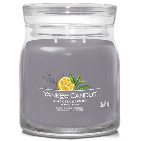 Yankee Candle Signature Candela in Giara Media Black Tea & Lemon 50 Ore