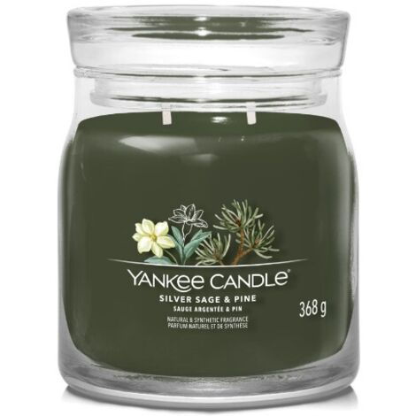 Yankee Candle Signature Candela in Giara Media Silver  Sage & Pine 50 Ore