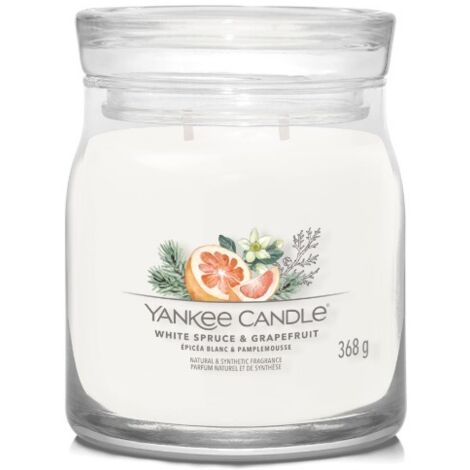 Yankee Candle Signature Candela in Giara Media White Spruce Grapefruit 50 Ore
