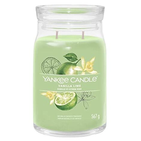 YANKEE CANDLE SIGNATURE CANDLE BOUGIE PARFUMÉE GRANDE BOUGIE EN POT À DOUBLE MÈCHE MÉLANGE DE CIRE DE SOJA À COMBUSTION LONG