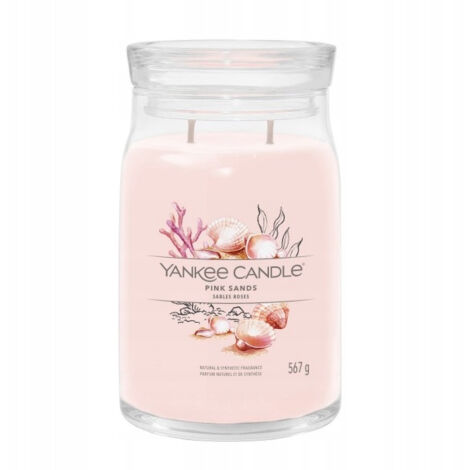 YANKEE CANDLE Signature Große Duftkerze im Glas, PINK SANDS, 567 g