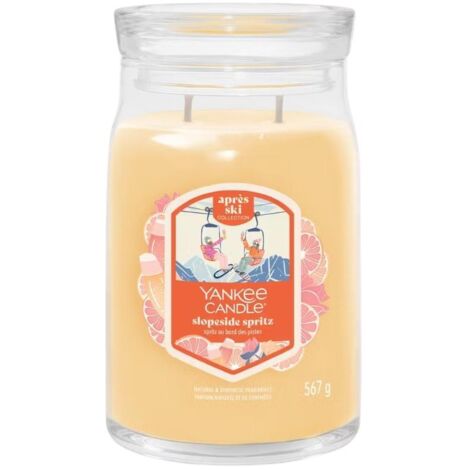YANKEE CANDLE SLOPESIDE SPRITZ BOUGIE PARFUMÉE DANS UN VERRE (GRANDE) - COLLECTION D'HIVER 2025 - APRES SKI - DURÉE DE COMBUSTIO