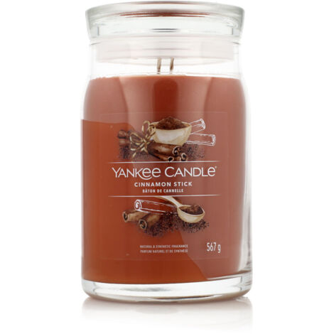 Yankee Candle Vela Perfumada Signature, Vela Grande en Tarro con Aroma a Canela y Doble Mecha, Mezcla de Cera de Soya de Larga Duración, Regalo para Mujeres