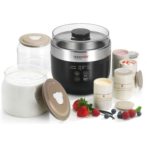 Yaourtière 4 pots de 150ml + 2 pots de 1.5l 20w - Naturamix - voluptea