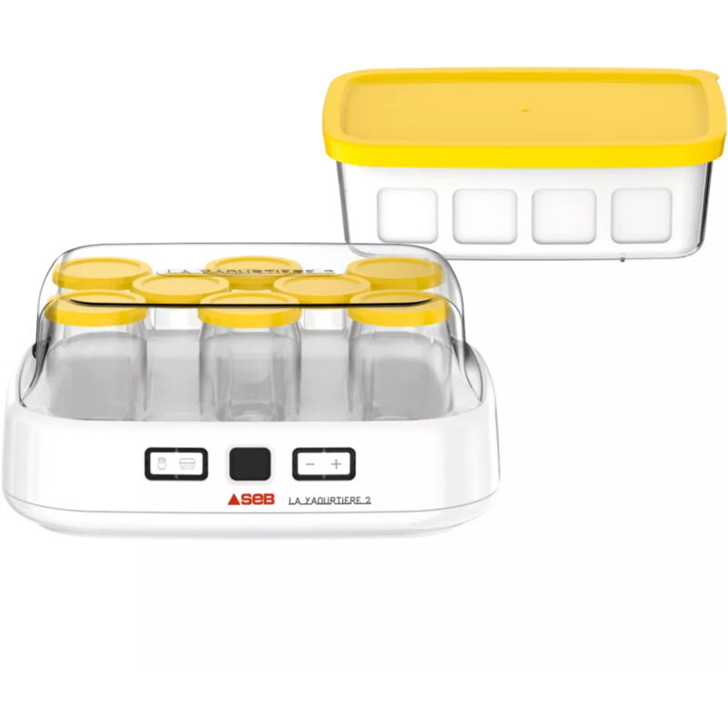 Yaourtière 2 SEB YG500210 30 w Blanc et Jaune