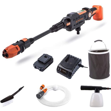 Yard Force 20V AquaJet Idropulitrice - con Batteria da 20 V / 2,5 Ah, Caricatore rapido, Max. 22 Bar