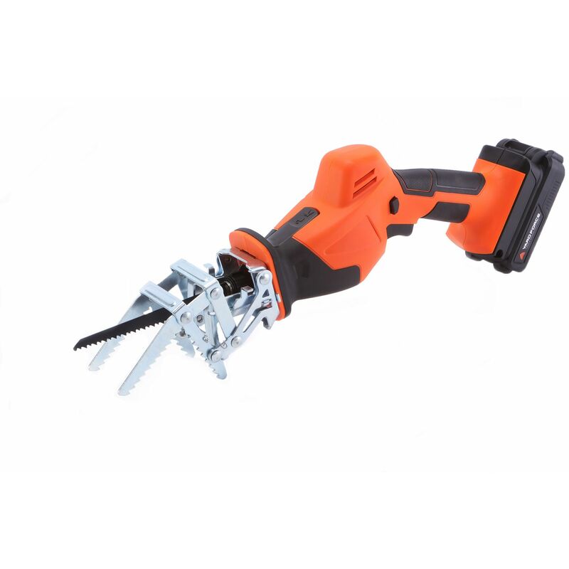 20V Cordless Garden Saw with Multiple Blades, Clamping Jaw, 2.0Ah Lithium-Ion Battery & Charger LS C08 - Yard Force