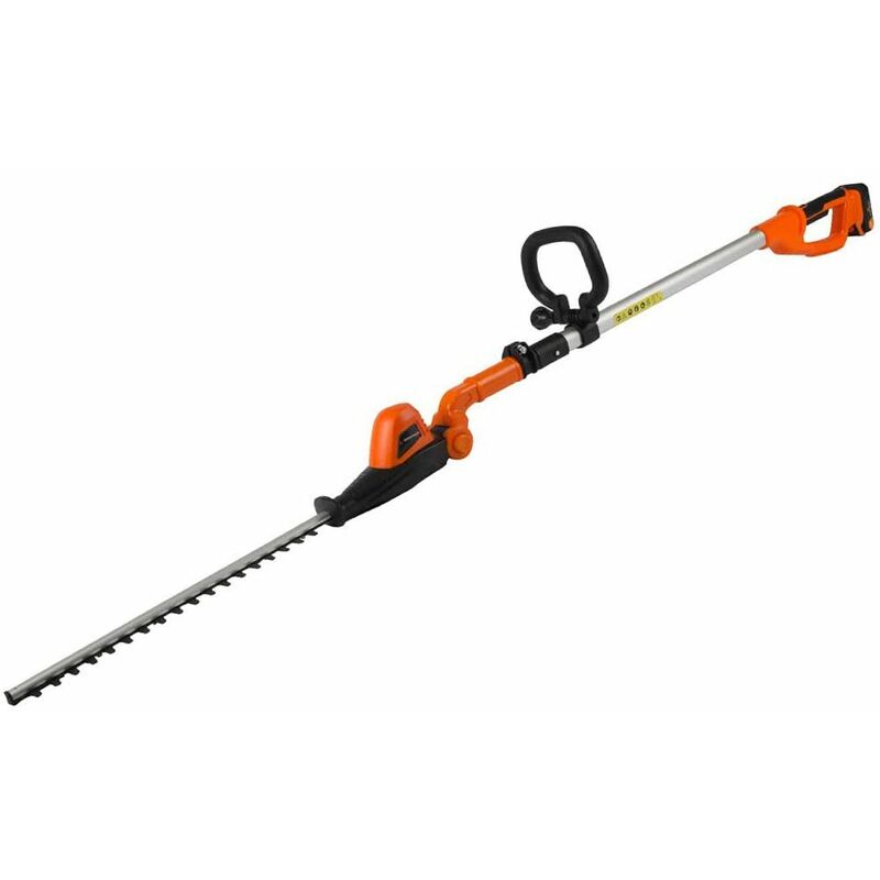 Yard Force - 20V Cordless Pole Hedge Trimmer - extendable, with Adjustable Head, 45cm Blade Length, Lithium-ion battery & charger LH C41A