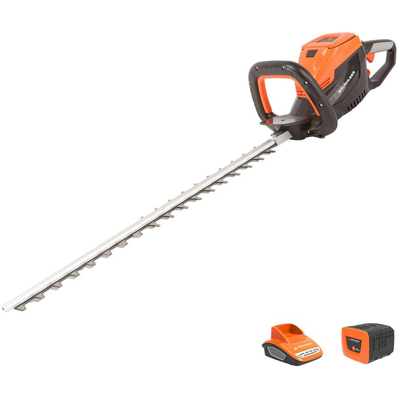Yard Force - 40V Cordless Hedge Trimmer with 60cm Cutting Length - Part of GR 40 Range with Lithium-Ion Battery and Charger - LH G60