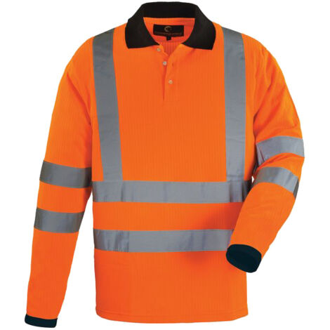 YARD Polo de travail manches longues haute visibilité Orange - T. L - Coverguard