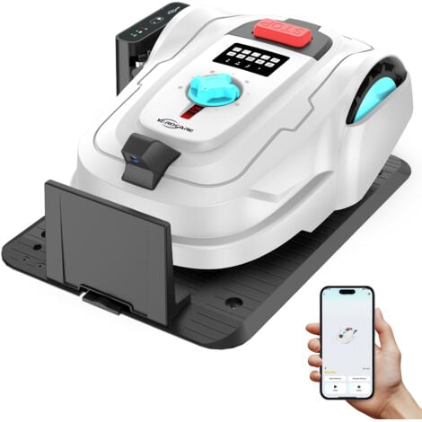 YARDCARE M800Plus Mähroboter ohne Begrenzungskabel Empf.800m², GPS-Positionierung+KI Vision Navigation, Automatische Rückkehr Ladestation+App, U-förmiger Schnitt, Präzise Hindernisvermeidung