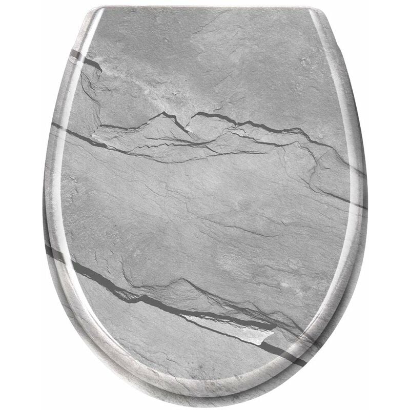 Yardin - abattants de toilettes pour adultes, abattant de toilettes de taille universelle 45 x 38 cm en plastique dur avec mécanisme de fermeture en