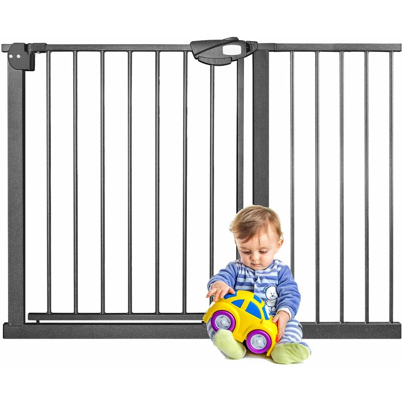 Yardin - Barrière de sécurité pour escalier sans perçage, barrière de porte pour bébé, barrière de sécurité pour enfants et chiens, fermeture
