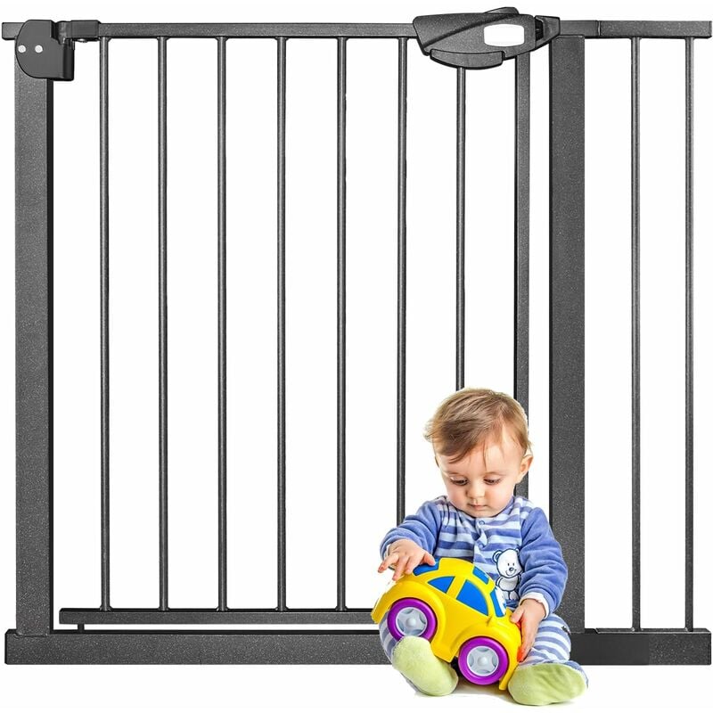 Yardin - Barrière de sécurité pour escalier sans perçage, barrière de porte pour bébé, barrière de sécurité pour enfants et chiens, fermeture