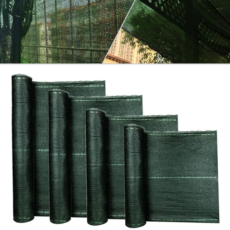 Brise-vue Clôture Pare-vent Protection solaire Brise-vue Balcon Filet,Pare-vue pour clôture & balustrade, peut être coupé, Vert foncé 1,2×10m - Yardin