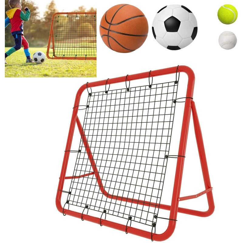 But de rebond pliable et réglable sur 5 niveaux, filet mural de rebond, accessoires d'entraînement de football pour exercices d'entraînement –