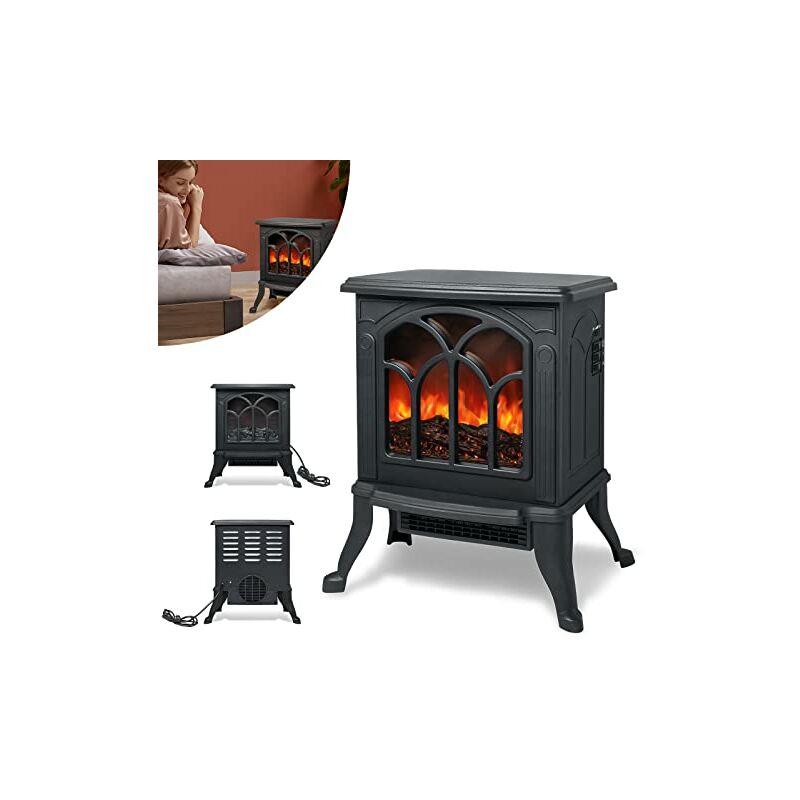 Cheminée Électrique Poêle Électrique Cheminée Électrique avec Chauffage, Cheminée Décorative