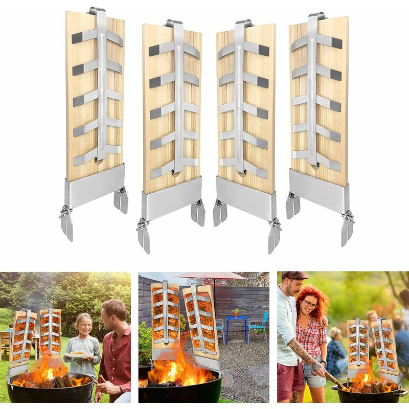 Yardin - Planche à Saumon Flammé, Planches à Saumon, Support à Saumon Flammé, Planche en Bois de Cèdre pour Griller, Accessoires de Barbecue en Bois
