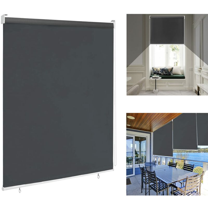 Store à Enrouleur Latéral, Store à Pince Occultant, Store Extérieur avec Protection uv et Ombrage pour la Protection de la Vie Privée Couleur