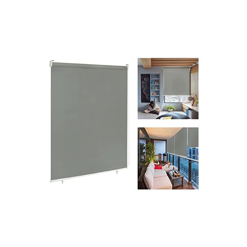 YARDIN Store à Enrouleur Latéral, Store à Pince Occultant, Store Extérieur avec Protection UV et Ombrage pour la Protection de la Vie Privée, Couleur
