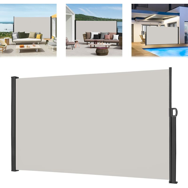 Store latéral protection visuelle protection solaire protection contre le vent, toile de store en polyester pour terrasse camping protection latérale