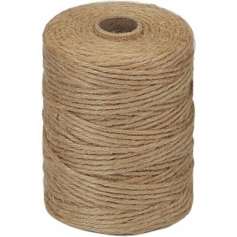 yarn Natural jute rope, thick biodegradable brown twine for gardens, gifts, crafts (100m)