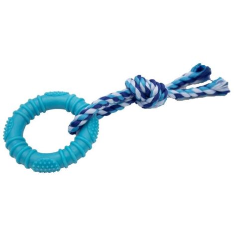 Yarro  Juguete para perros  Anillo de goma con hilo de algodón 7/15cm - Anillo de goma con hilo de algodón 7/15cm