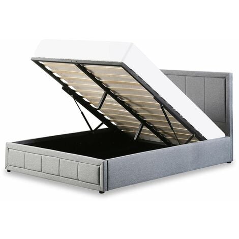 main image of "Yate Ottoman Gas Lift Storage Bed in Grey, Multiple Sizes"