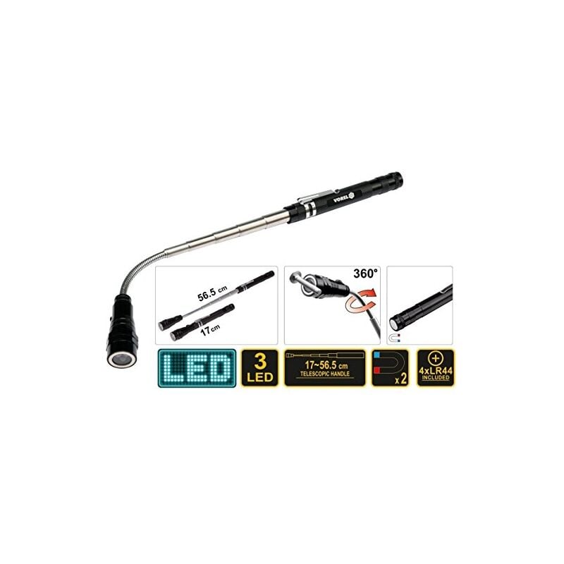 Vorel - yato 78405 pick up tool with magnet and 3 leds