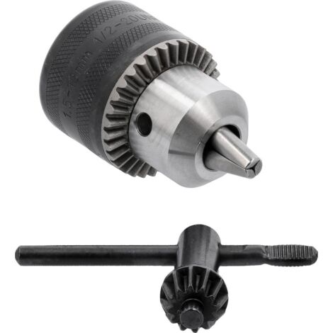 YATO Bohrfutter & Schlüssel 1,5–13 mm 1/2" 20UNF – Metall Zahnkranzbohrfutter für Bohrmaschinen oder Schlagbohrmaschinen