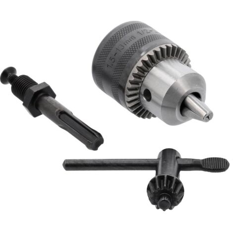 YATO Bohrfutter SDS-Plus Adapter & Schlüssel 1,5–13 mm 1/2" 20UNF Bohrfutterschlüssel  Kohlenstoffstahl Cr40 für Schlagbohrmascchine & Bohrmaschine