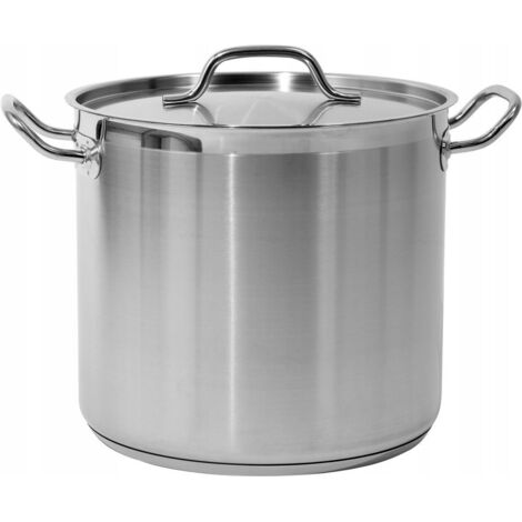 YATO casserole acier inoxydable 15,4 L avec couvercle