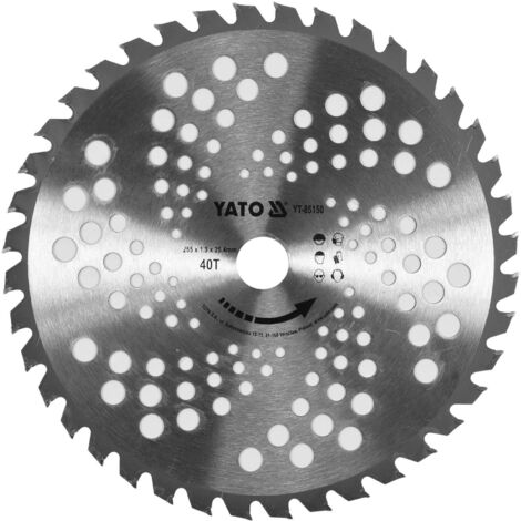 YATO FREISCHNEIDERKLINGE / TCT-SCHEIBE FÜR FREISCHNEIDER 255 mm 25,4 mm