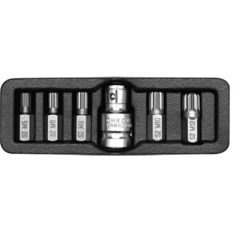 YATO KOŃCÓWKI SPLINE 6cz. 0414 M5 - M12 + ADAPTER.