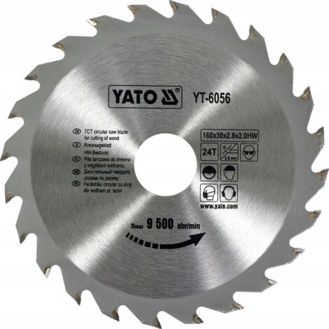 Yato Kreissägeblatt yt-6056 160 mm 24 Zähne