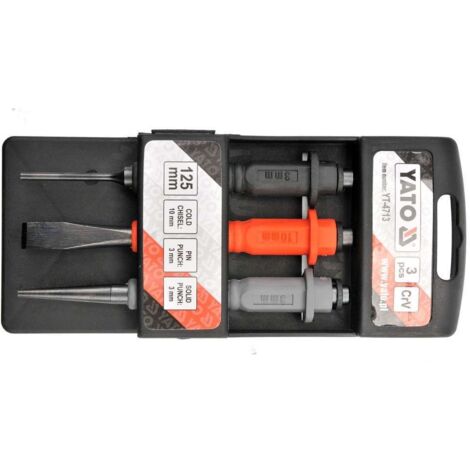 YATO MINI MEISSEL- UND DURCHSTECHERSATZ 3-tlg. 4713