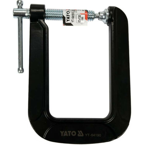YATO, modèle YT-64190, vis d'établi 130mm, acier et fonte, idéal pour les travaux de fixation et de serrage en menuiserie et métallerie, outil professionnel.