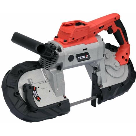 YATO, modèle YT-82188, scie à ruban 18V, sans batterie ni chargeur, idéale pour des coupes précises dans le bois et le métal, outil puissant et efficace pour les travaux de menuiserie.