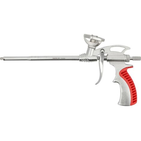 YATO, modelo YT-67420, Pistola para Espuma PU, ideal para aplicaciones de sellado y aislamiento, herramienta profesional de alta calidad y durabilidad.