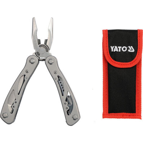 YATO, modelo YT-76043, Herramienta multifuncional 9 en 1, diseño compacto y versátil, ideal para reparaciones, trabajos de precisión y actividades al aire libre.