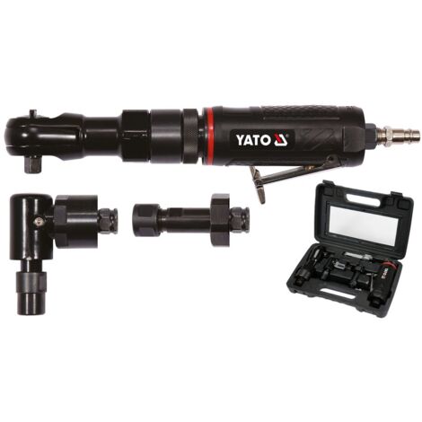Yato Pneumatisches 3-in-1 Werkzeugschleiferset Druckluft Ratsche, Gerade Schleifmaschine, Winkelschleifer, 1/2" & 1/4", 9-teilig