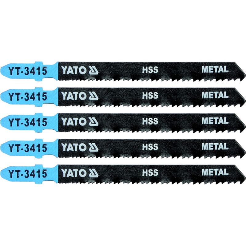 professional jigsaw blades 5 pcs T fitting for aluminium & steel (YT-3415) - Yato