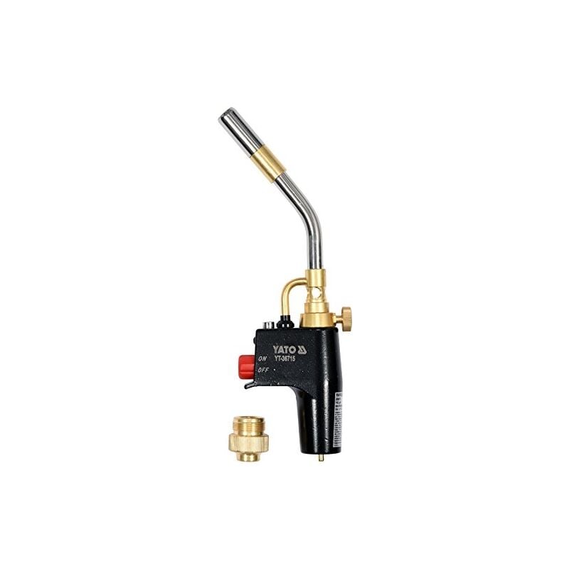 Yato - profi turbo gaz löt lampe avec allumage de piezo 2800 °c 2 kw auto start/stop graveur turbo lötlampe lötbrenner b