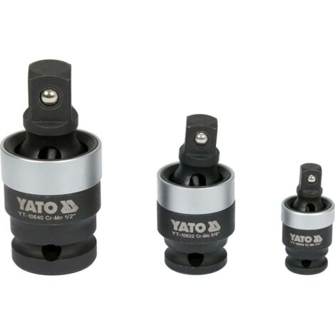 Yato przegub kulisty udarowy kpl. 1/4" 3/8" 1/2"